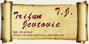 Trifun Jevtović vizit kartica